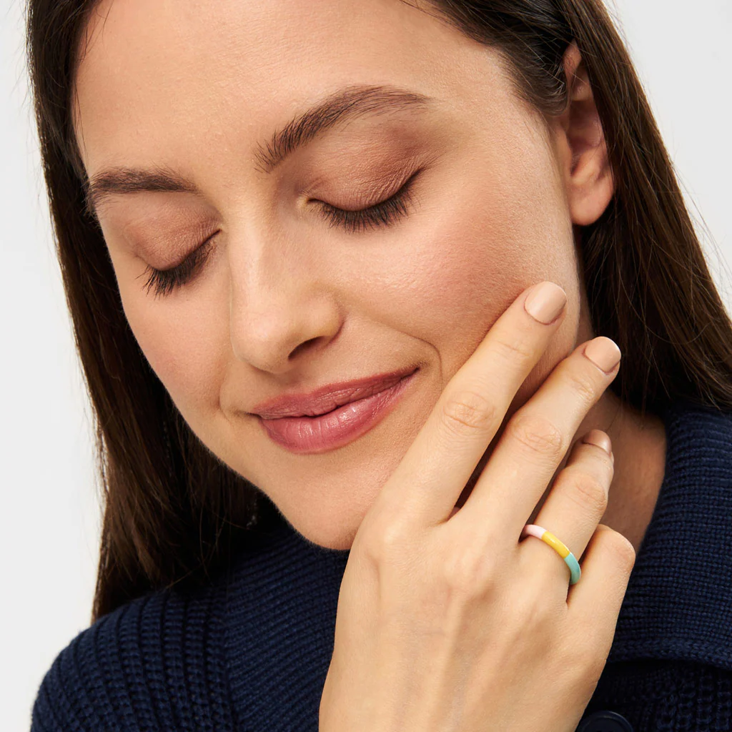 Enamel Triple Colour Ring | Lulu Copenhagen - Image 4