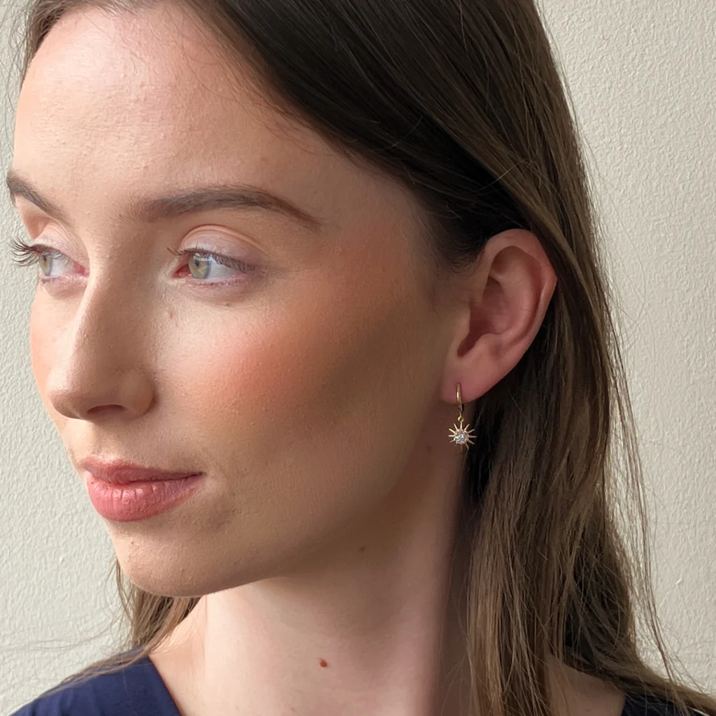 18ct Gold Plated Celestial Charm Earrings | Estella - Image 3