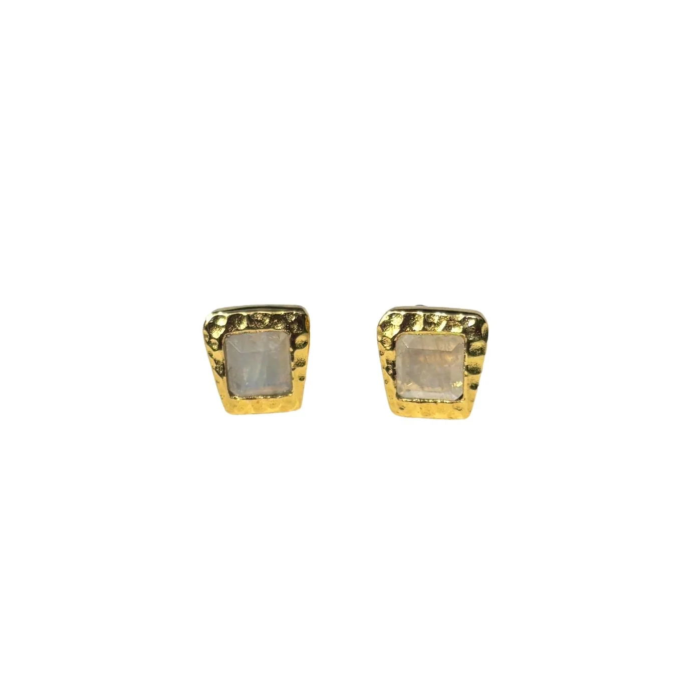 Gold Asymmetrical Stud Earrings | Aria | Noyre - Image 7
