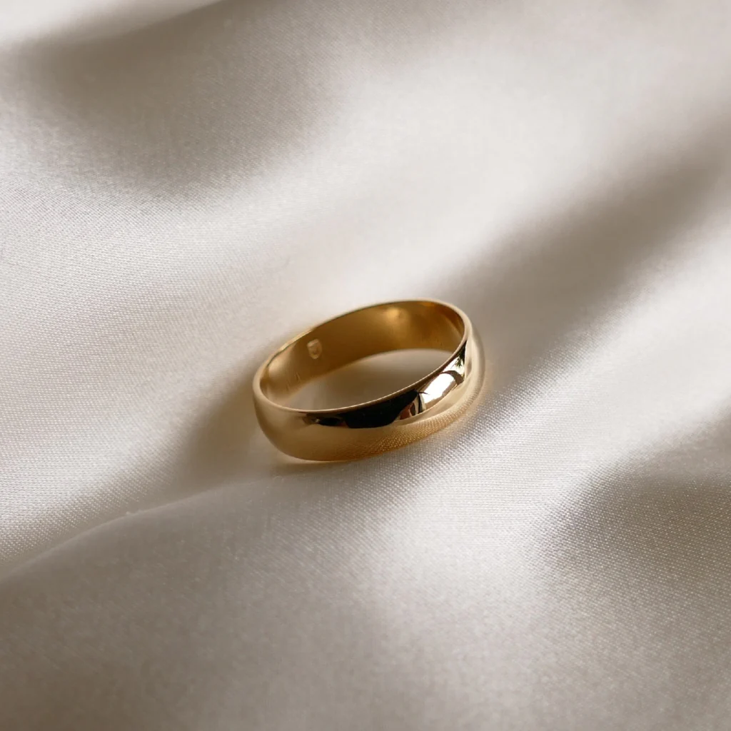 18ct Gold Plated Band Ring | Patras - Image 3