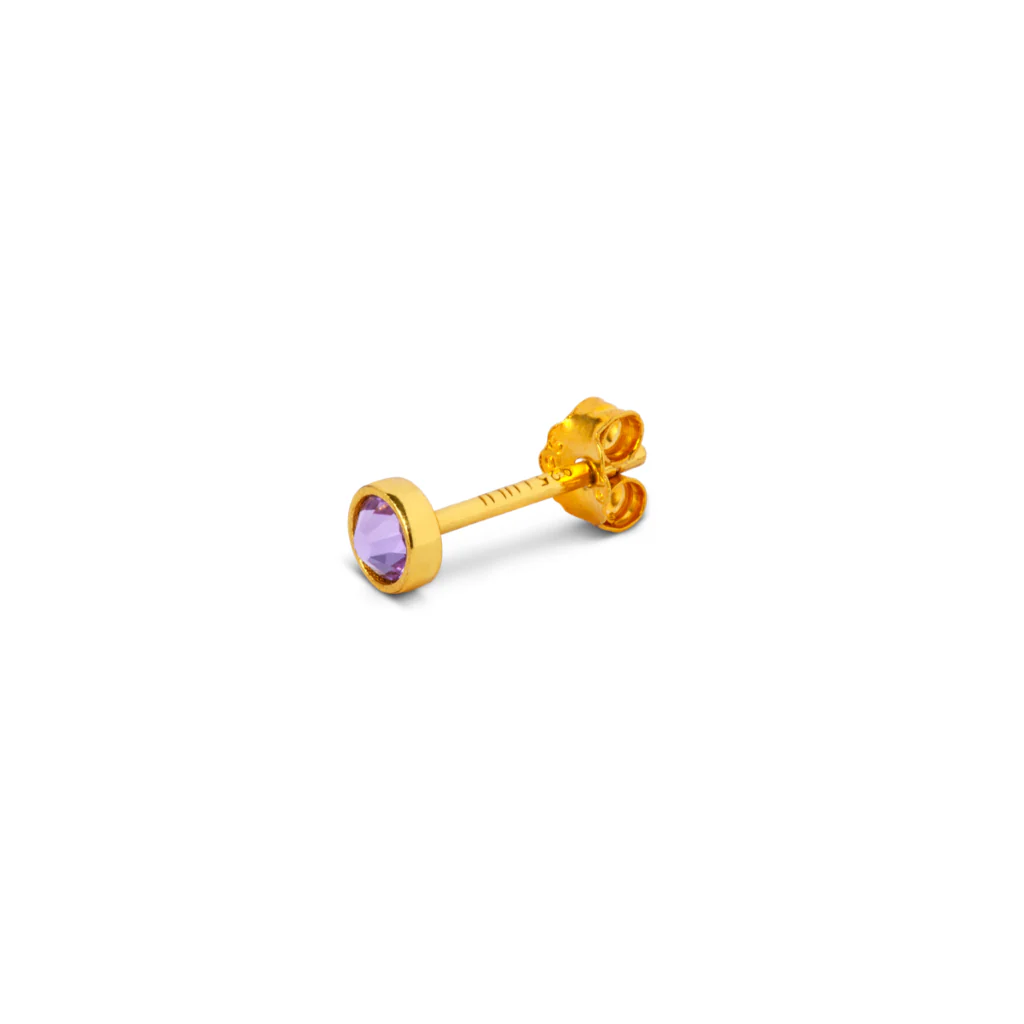 Gold Crystal Circle Single Stud Earring | Bling | Lulu Copenhagen - Image 8
