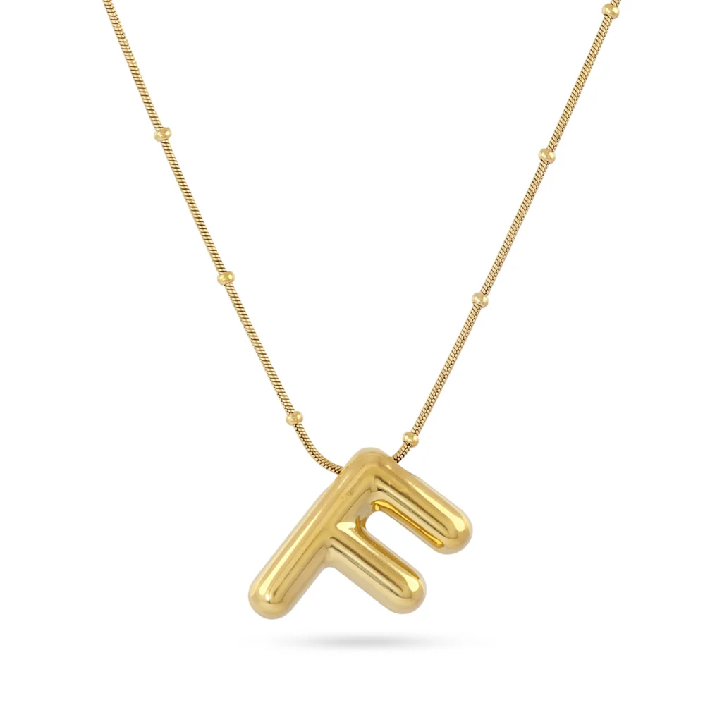 Steel Bubble Letter Necklace | Anartxy - Image 11