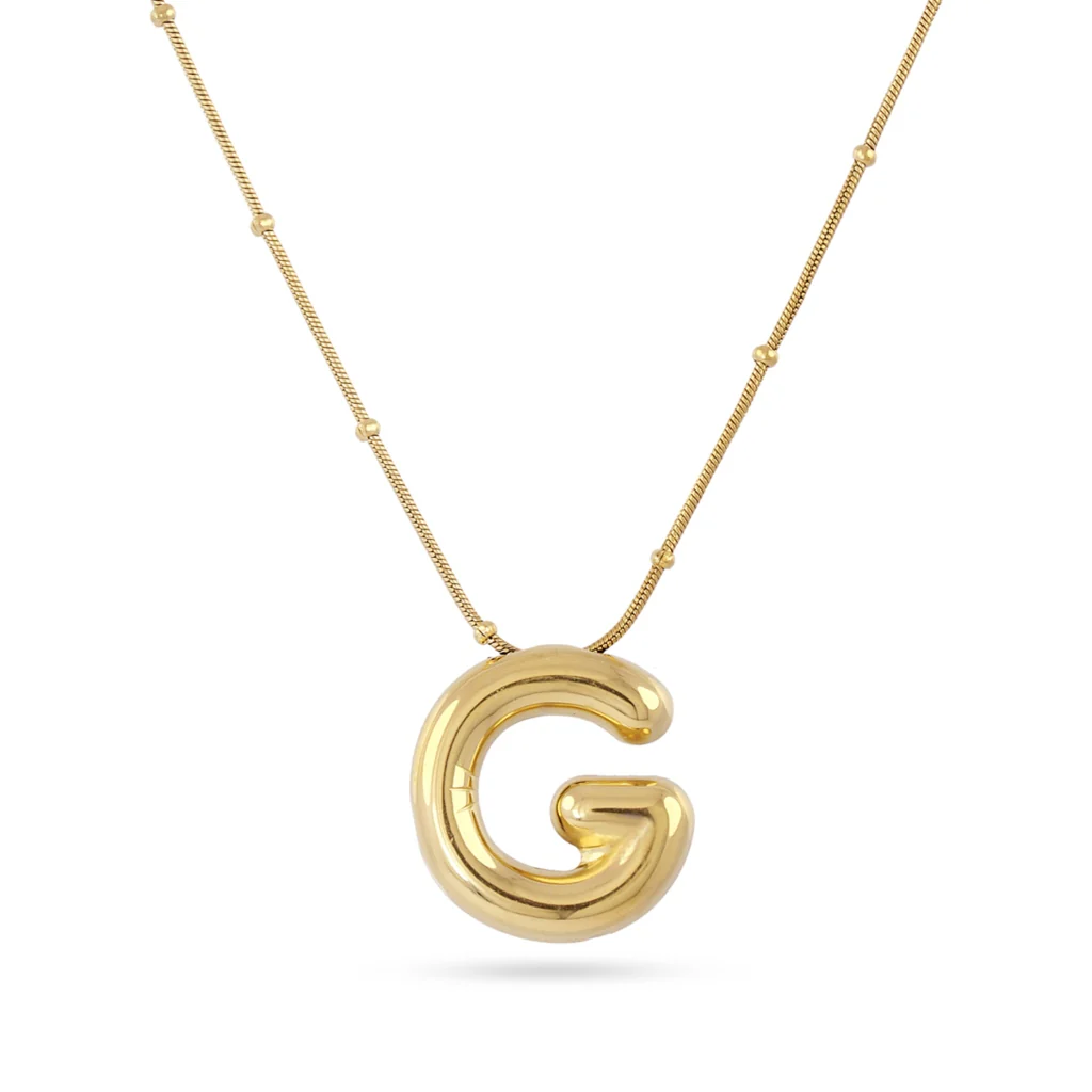 Steel Bubble Letter Necklace | Anartxy - Image 12