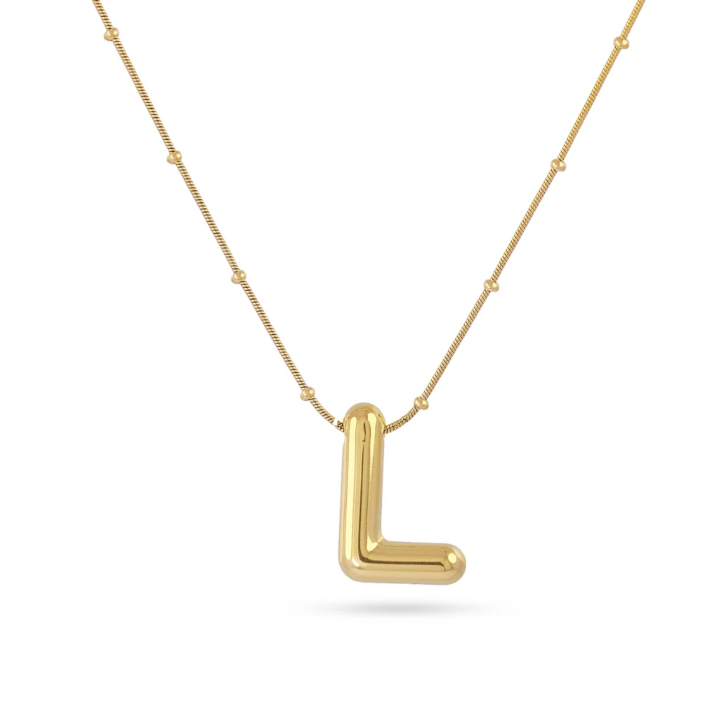 Steel Bubble Letter Necklace | Anartxy - Image 17