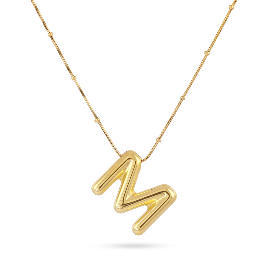 Steel Bubble Letter Necklace | Anartxy - Image 18