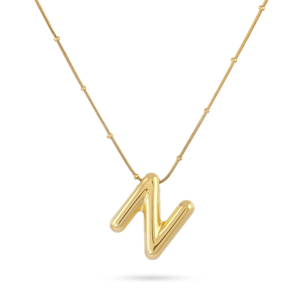 Steel Bubble Letter Necklace | Anartxy - Image 19