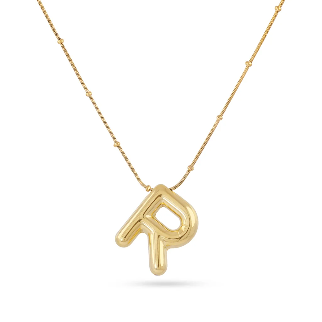 Steel Bubble Letter Necklace | Anartxy - Image 23
