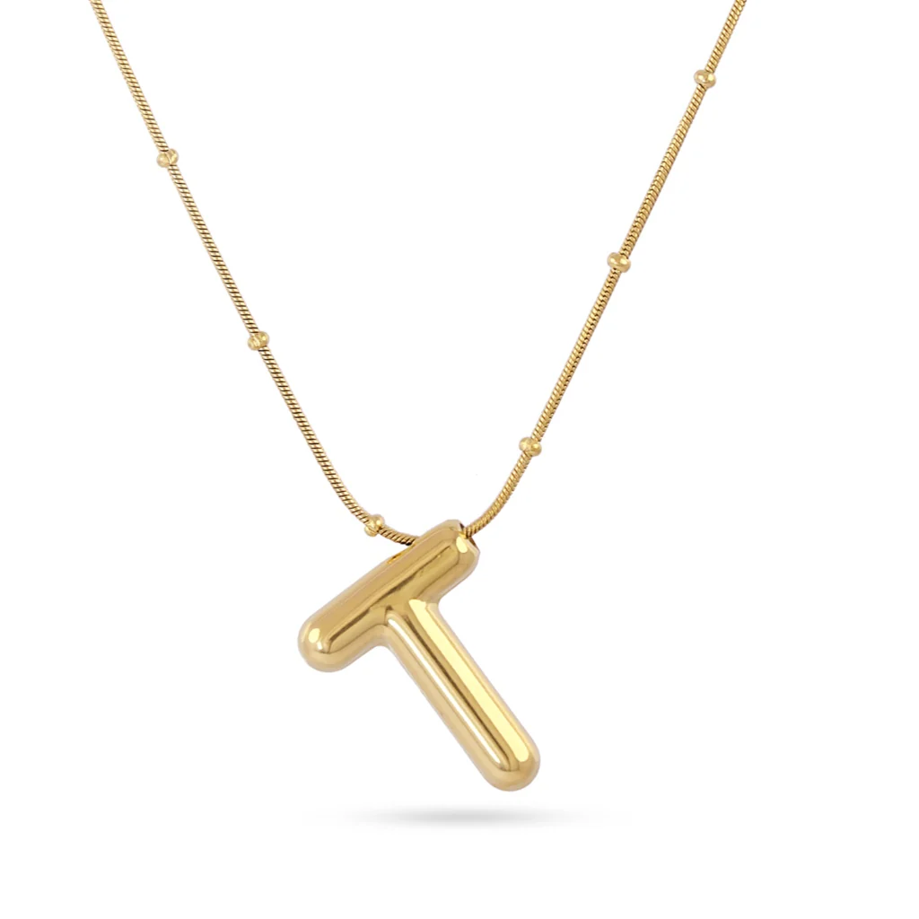 Steel Bubble Letter Necklace | Anartxy - Image 25