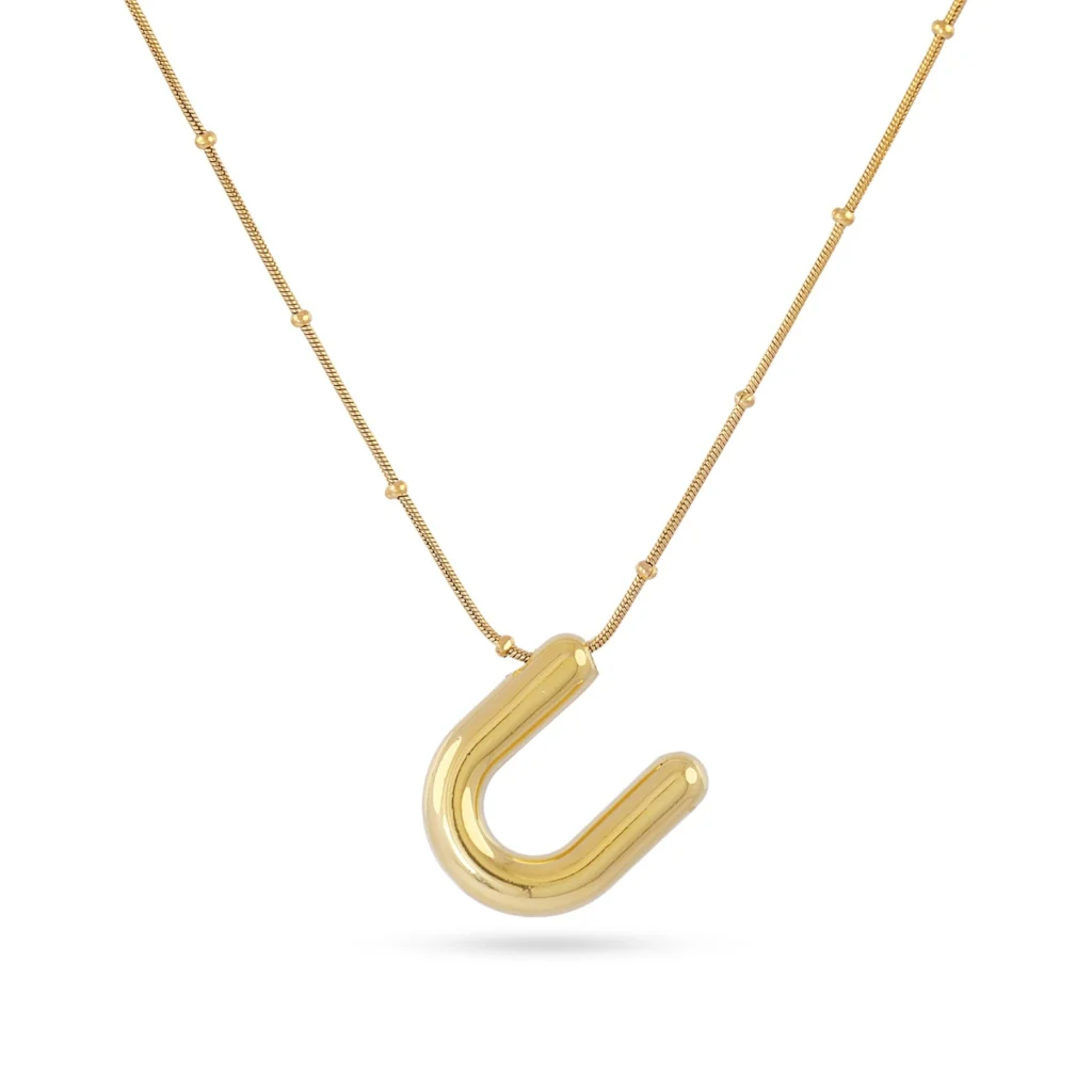 Steel Bubble Letter Necklace | Anartxy - Image 26