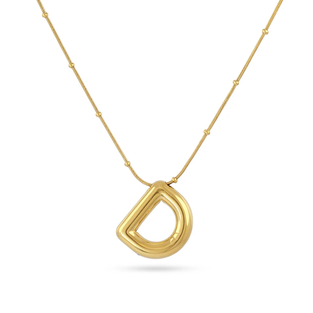 Steel Bubble Letter Necklace | Anartxy - Image 9