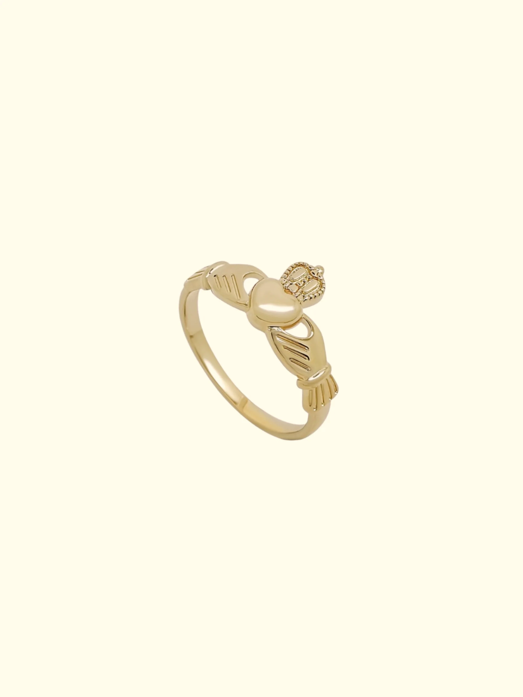 18ct Gold Plated Claddagh Ring | Croia - Image 6