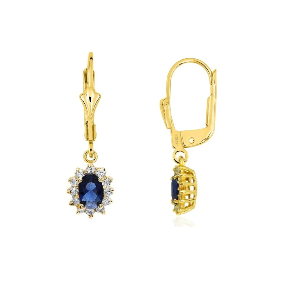18ct Gold Plated Cluster Drop Earrings | Fleur