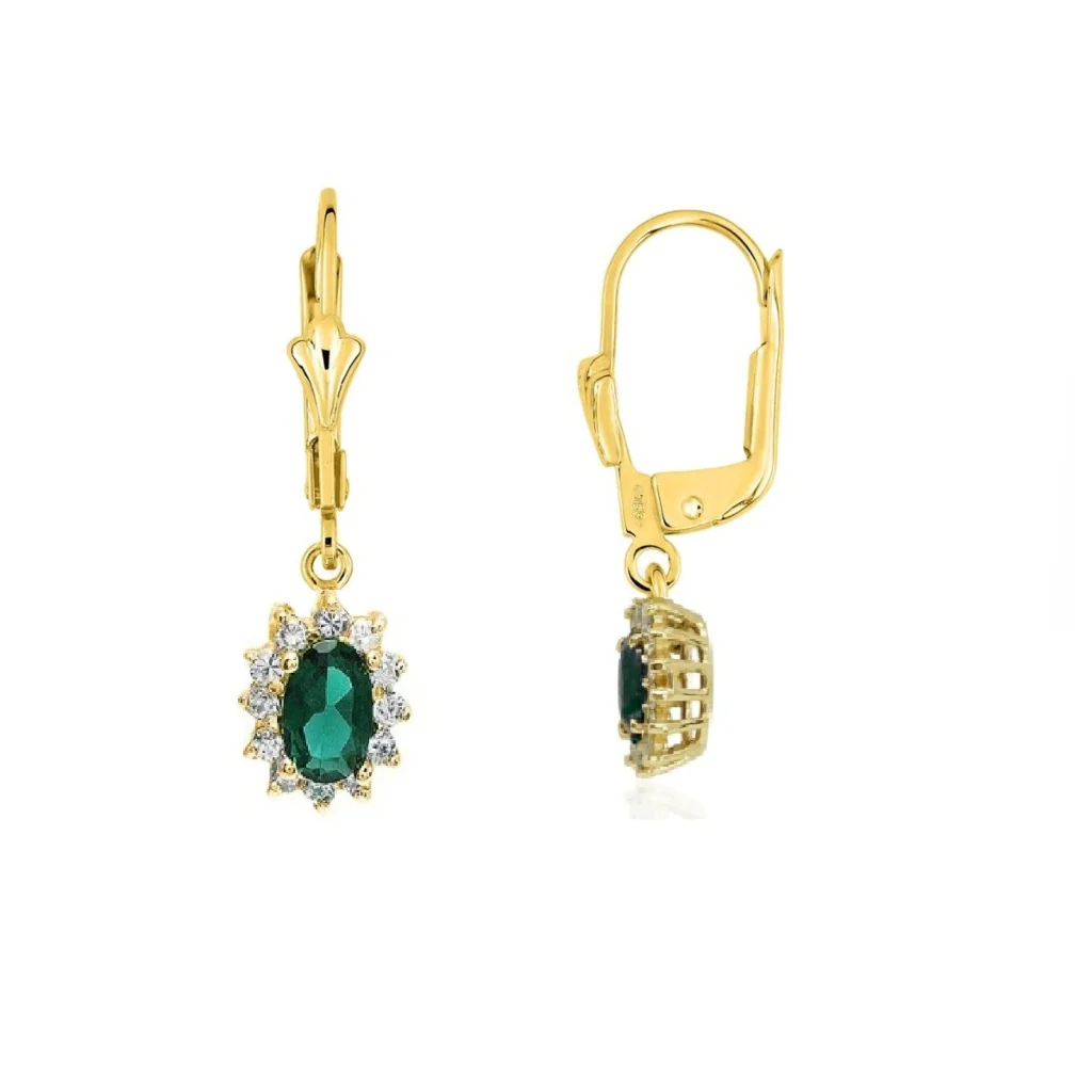 18ct Gold Plated Cluster Drop Earrings | Fleur - Image 7