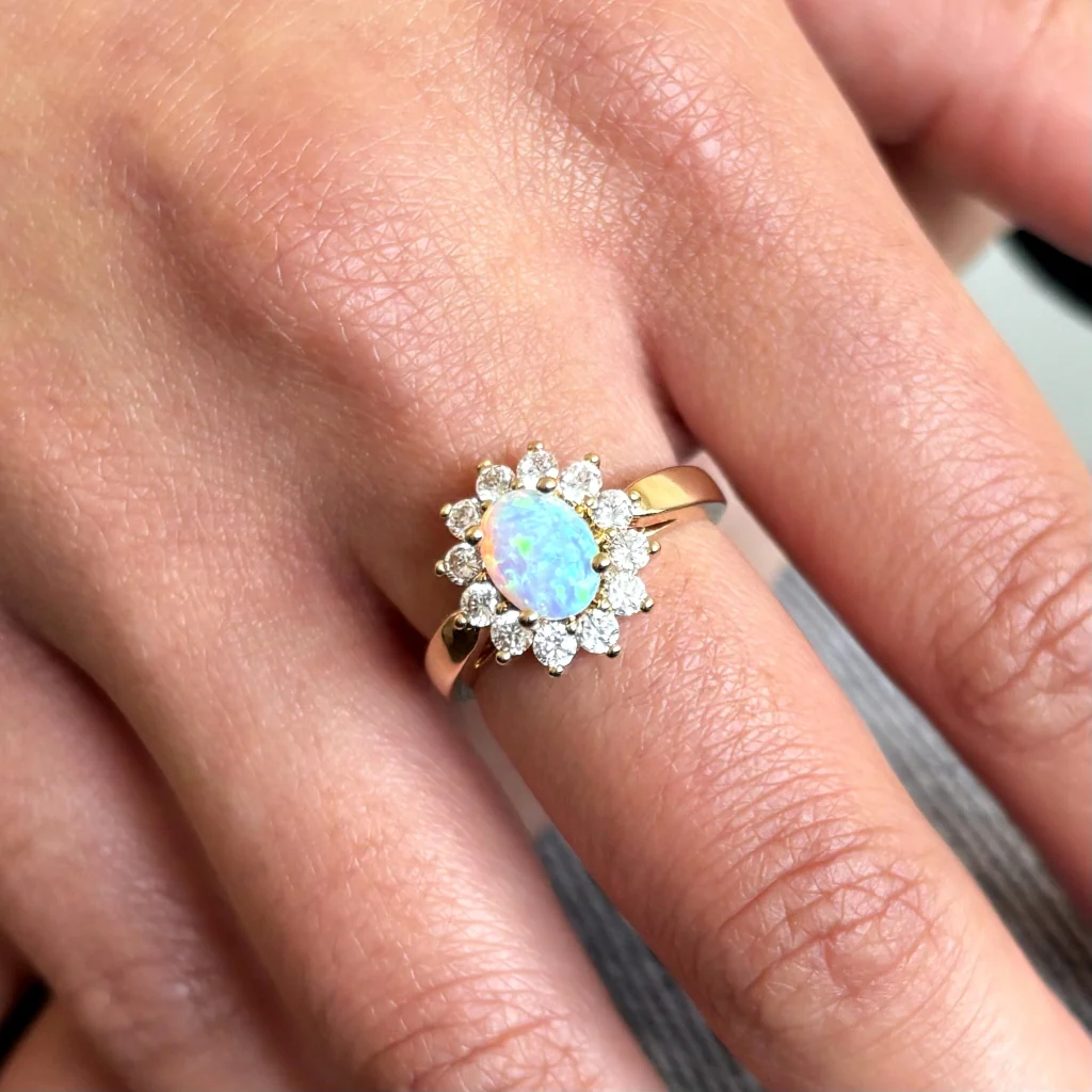 18ct Gold Plated Cluster Ring | Florina - Image 3