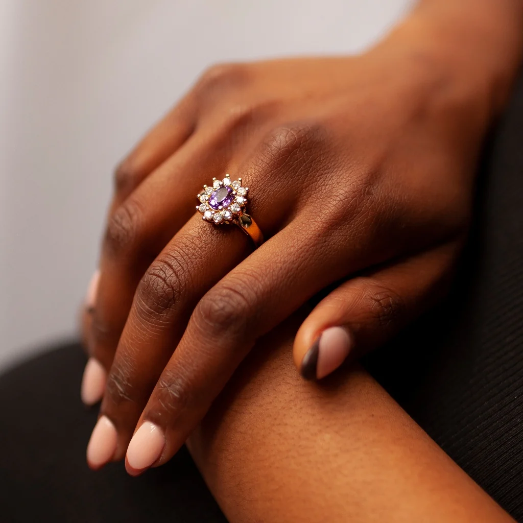 18ct Gold Plated Cluster Ring | Florina - Image 6