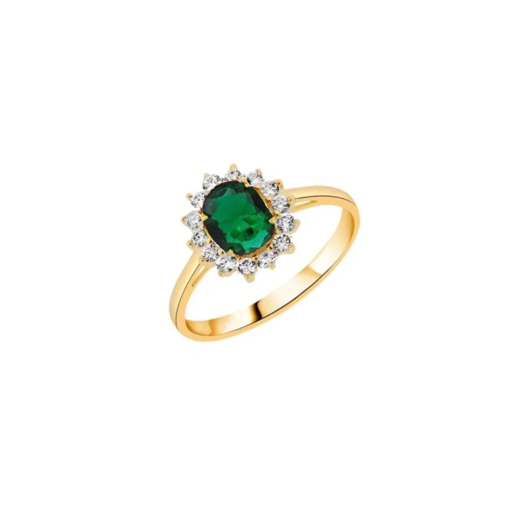 18ct Gold Plated Coloured Stone Cluster Ring | Lorita - Image 5
