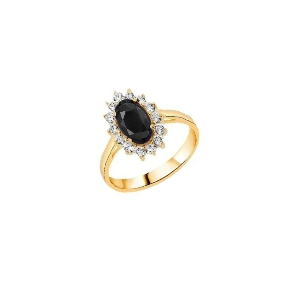 18ct Gold Plated Coloured Stone Cluster Ring | Lorita - Image 9