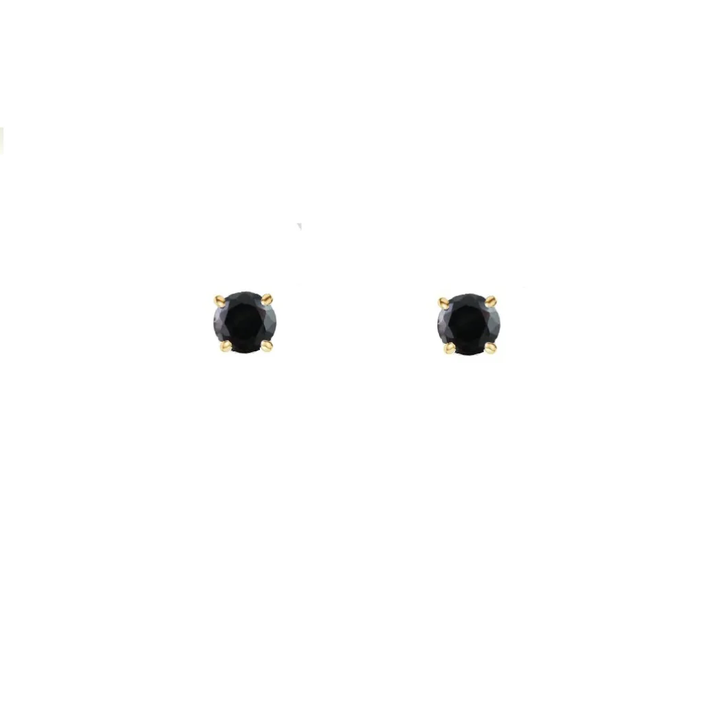 18ct Gold Plated Coloured Stone Stud Earrings | Maude - Image 5