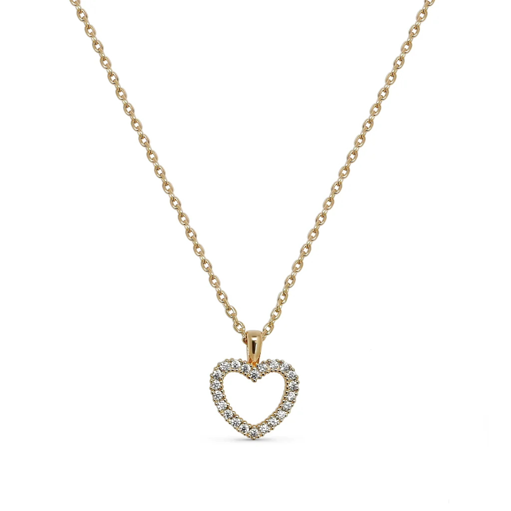Gold Cut Out Loveheart Necklace | Temmi