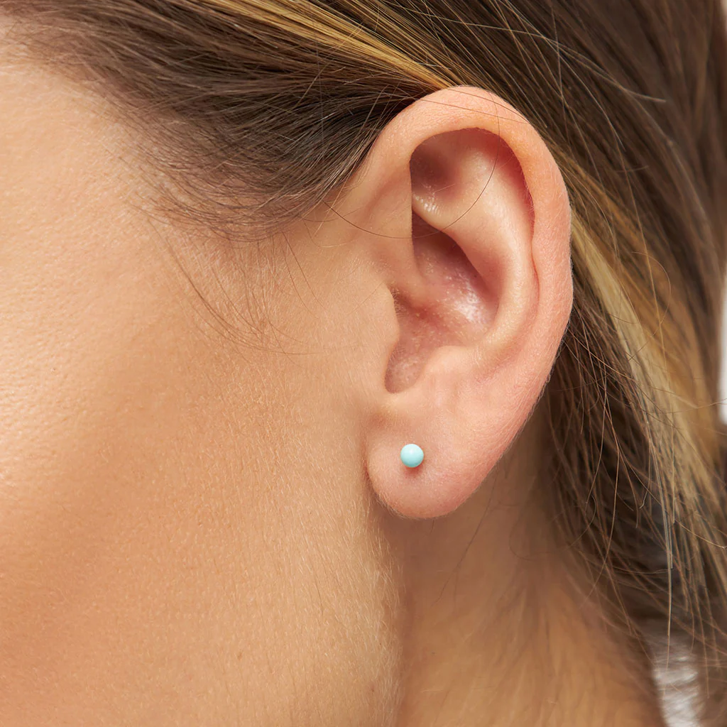 Gold Enamel Coloured Ball Single Stud Earring | Lulu Copenhagen - Image 10