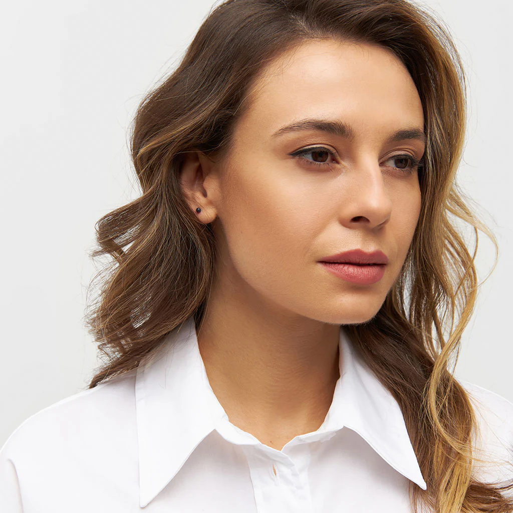 Gold Enamel Coloured Ball Single Stud Earring | Lulu Copenhagen - Image 15