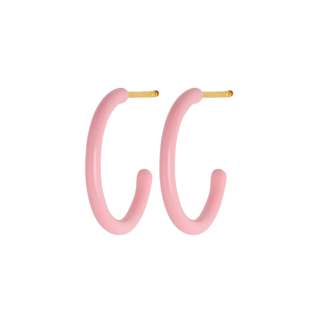 Gold Enamel Coloured Hoop Earrings | Lulu Copenhagen - Image 10