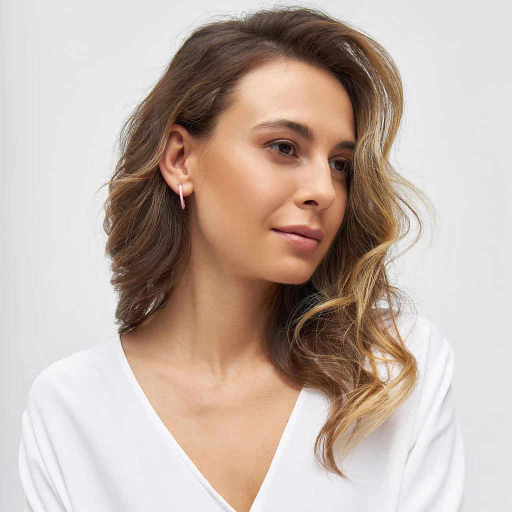 Gold Enamel Coloured Hoop Earrings | Lulu Copenhagen - Image 12