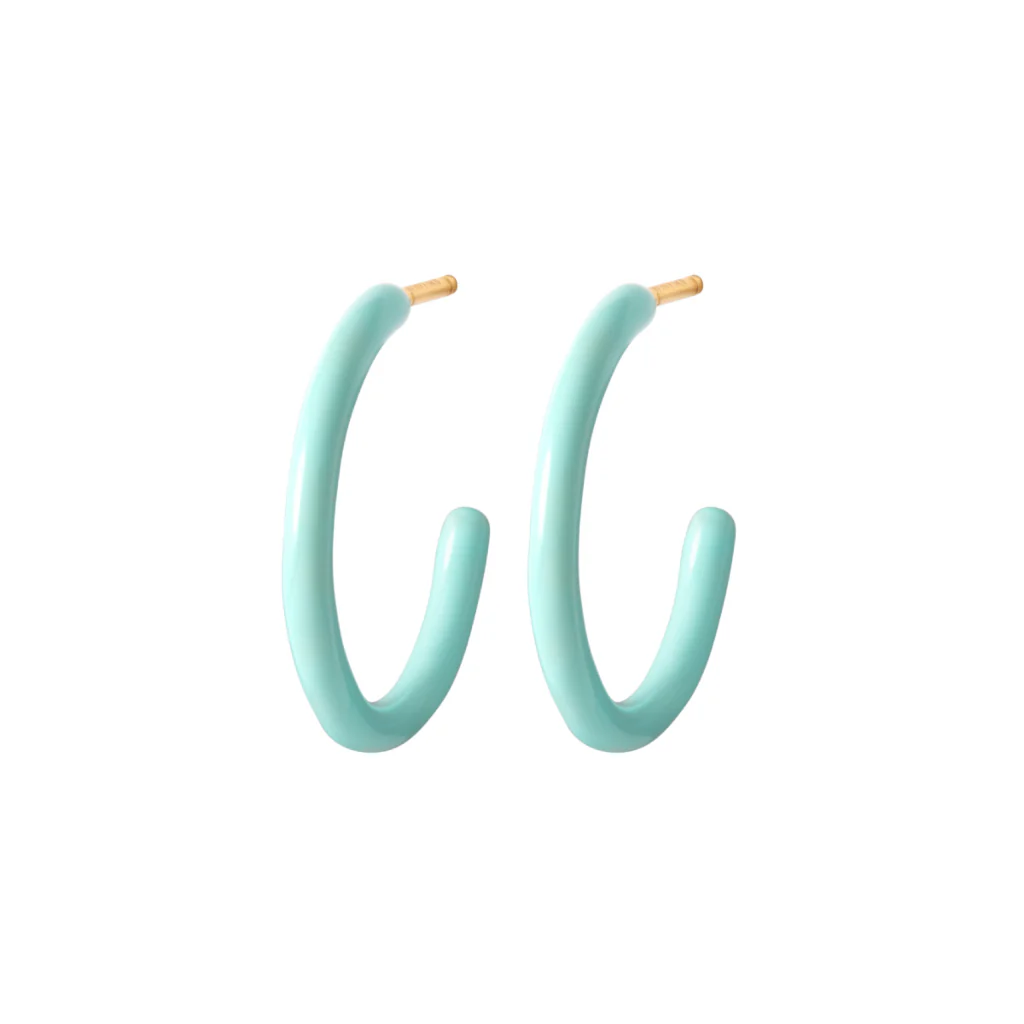 Gold Enamel Coloured Hoop Earrings | Lulu Copenhagen - Image 16