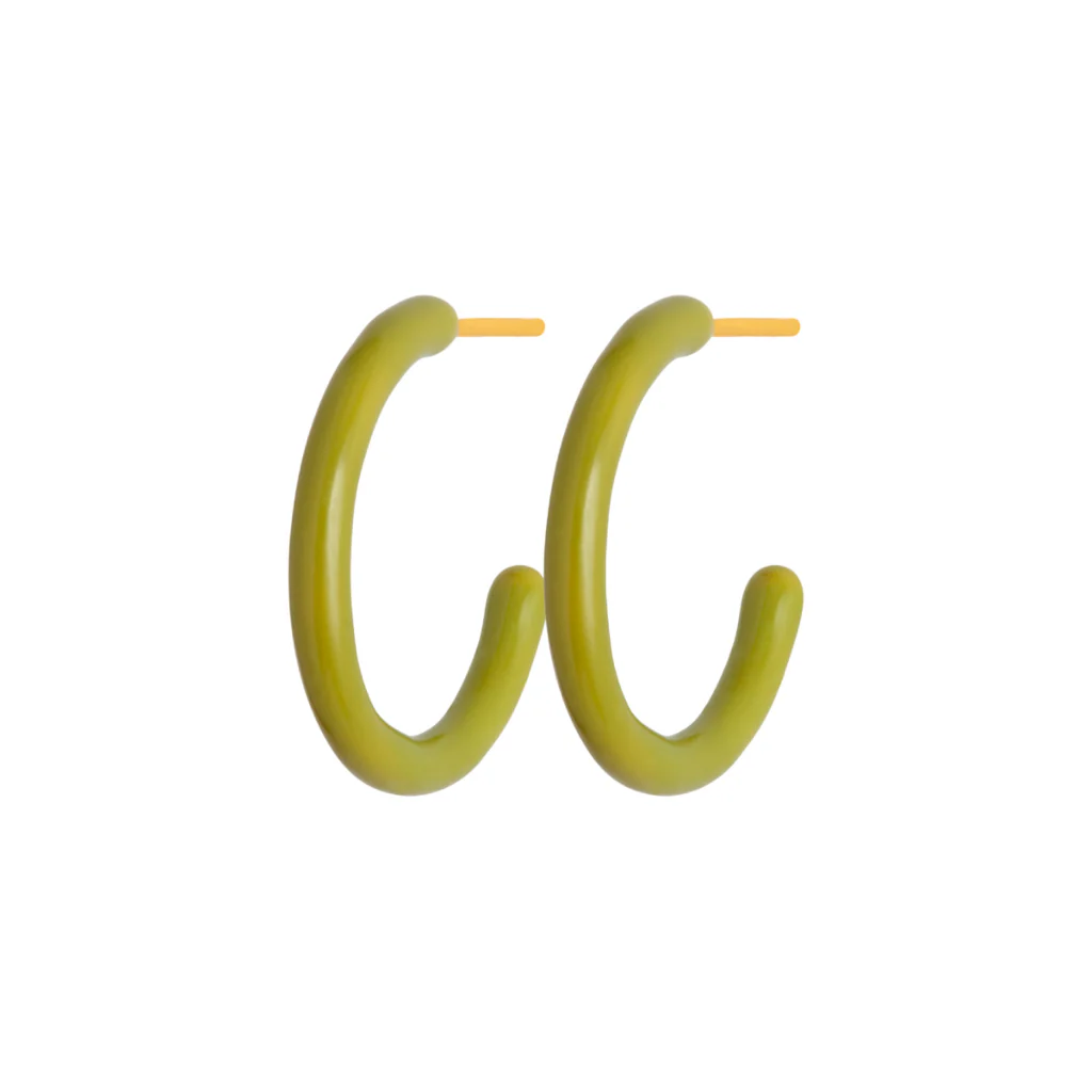 Gold Enamel Coloured Hoop Earrings | Lulu Copenhagen - Image 28
