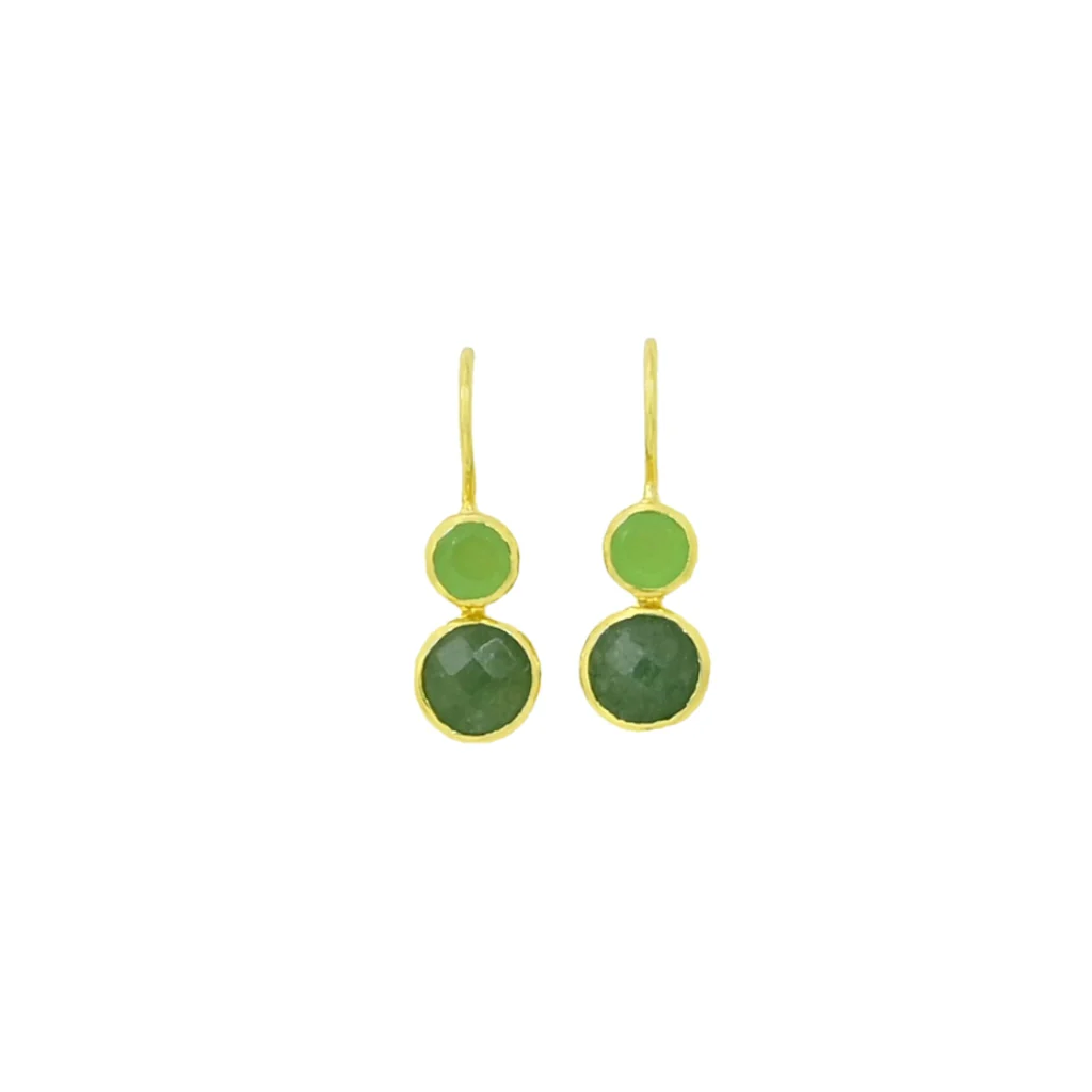 Gold Gemstone Drop Earrings | Delphine | Noyre - Image 12