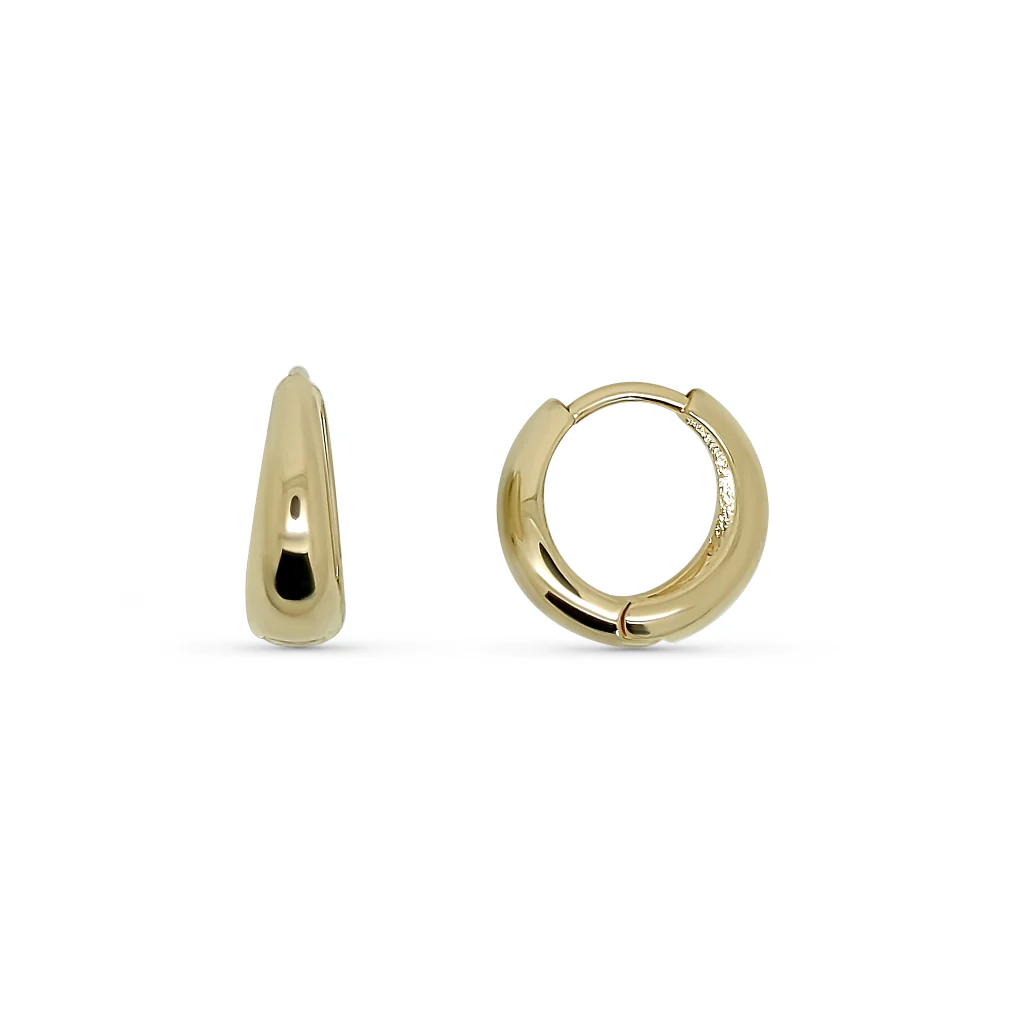 18ct Gold Plated  Huggie Hoop Earrings | Tama