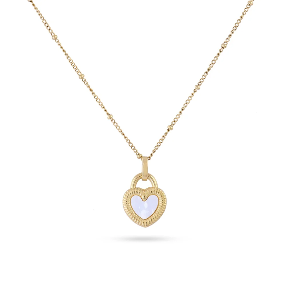 Steel Two Faces Heart Pendant Necklace | Anartxy