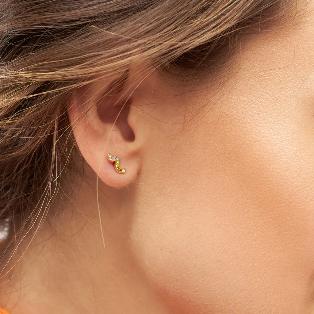 Gold Snake Single Stud Earring | Snaky | Lulu Copenhagen - Image 10