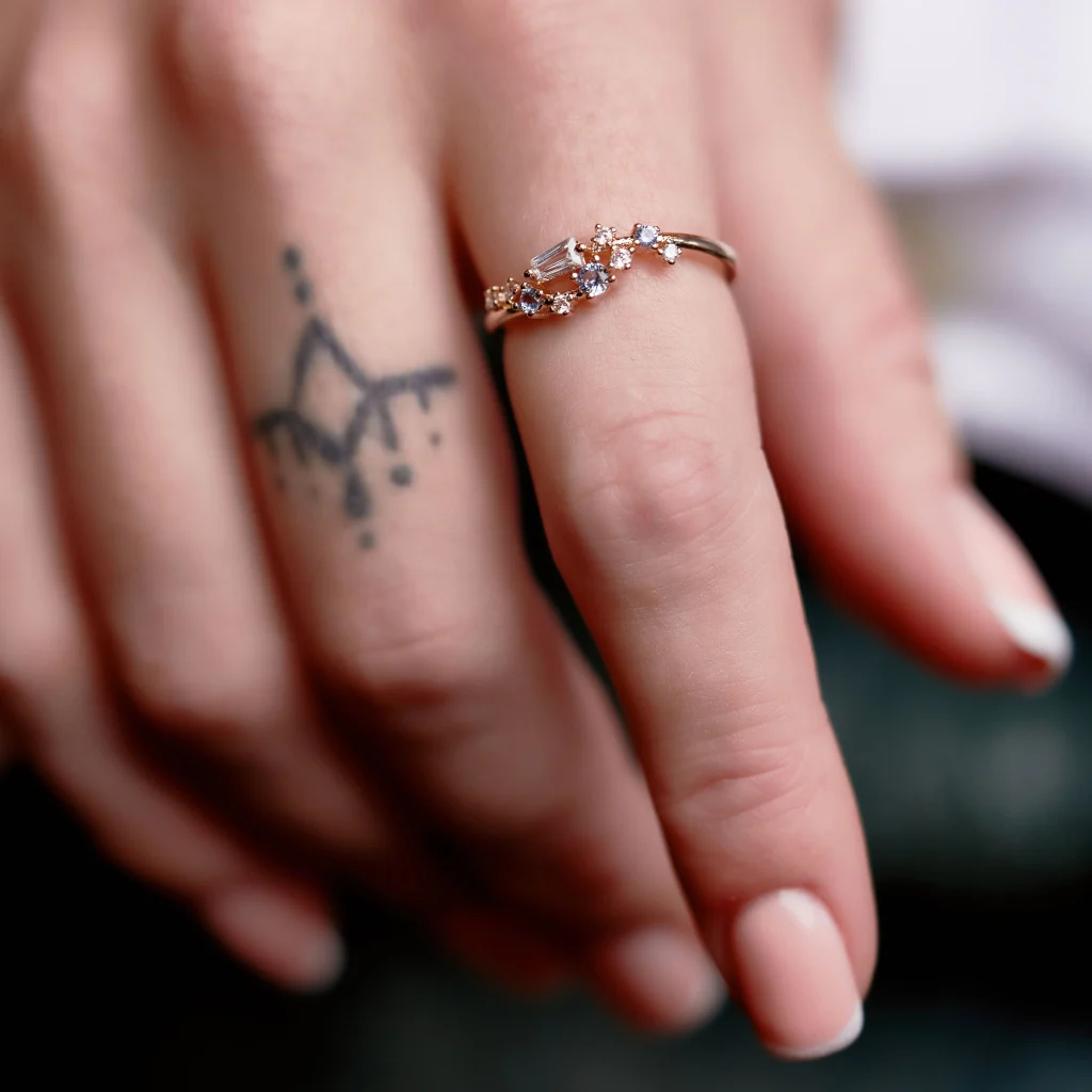 18ct Gold Plated Constellation Ring | Lattin - Image 6