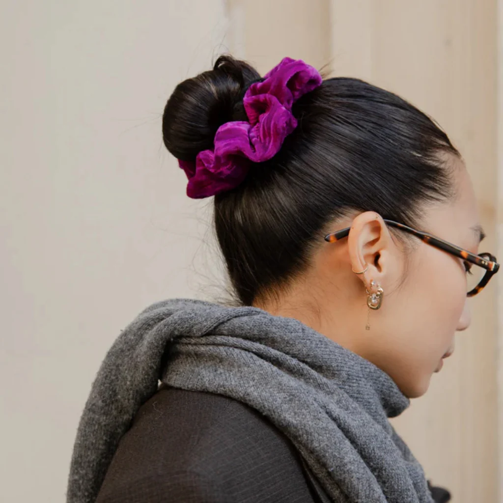 Hair Scrunchie | Purple Velvet | Chou² - Image 2