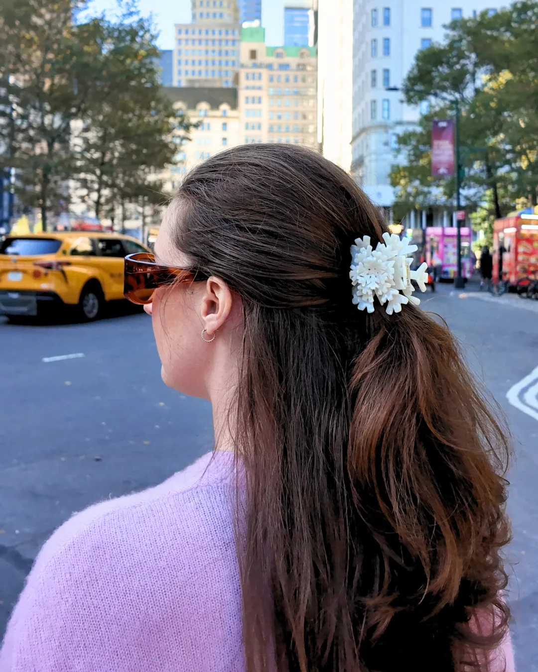 Hand-Painted Claw Hair Clip | Origami Snowflake | Solar Eclipse - Image 4