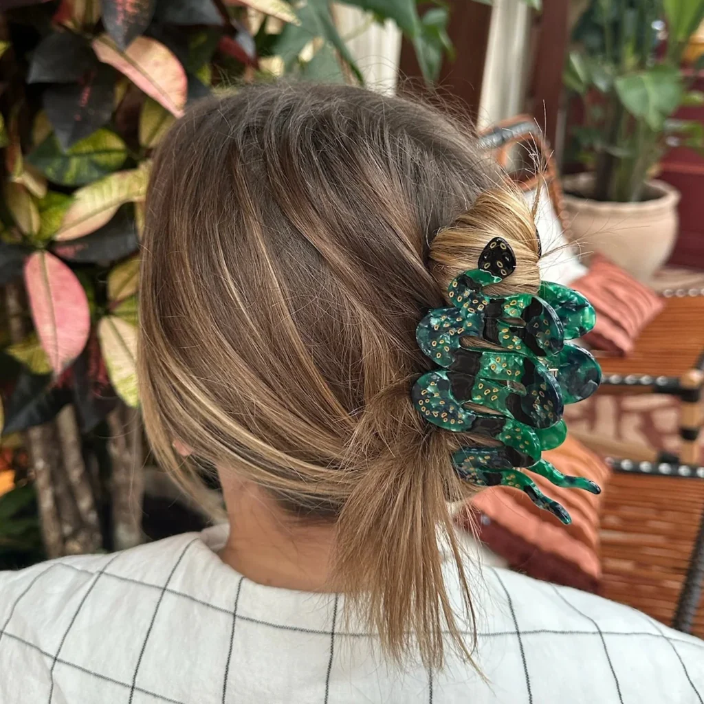 Hand-Painted Claw Hair Clip | Snake | Solar Eclipse - Image 4