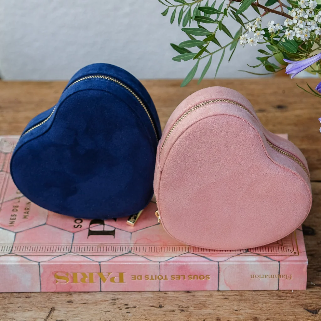 Heart Shaped Travel Jewellery Box | Celeste | Velvet | Maison Scarlett - Image 4