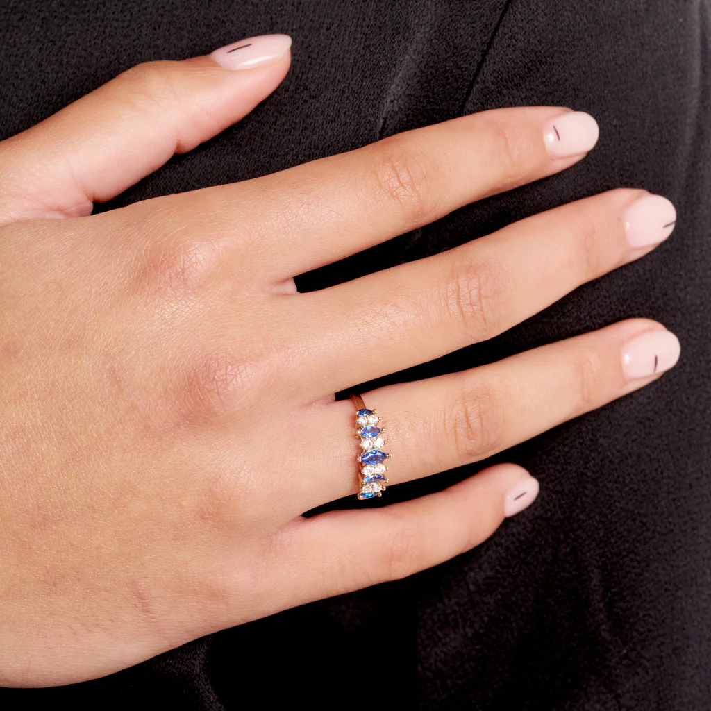 18ct Gold Plated Multistone Ring | Inagh - Image 3