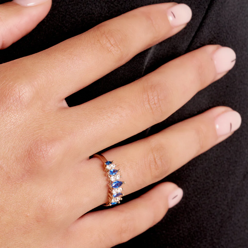 18ct Gold Plated Multistone Ring | Inagh - Image 4