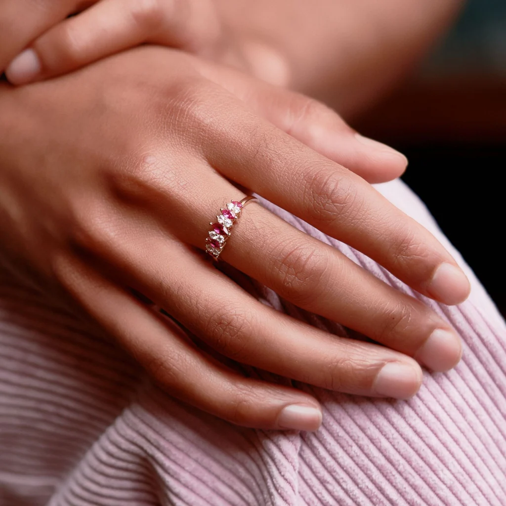 18ct Gold Plated Multistone Ring | Inagh - Image 9