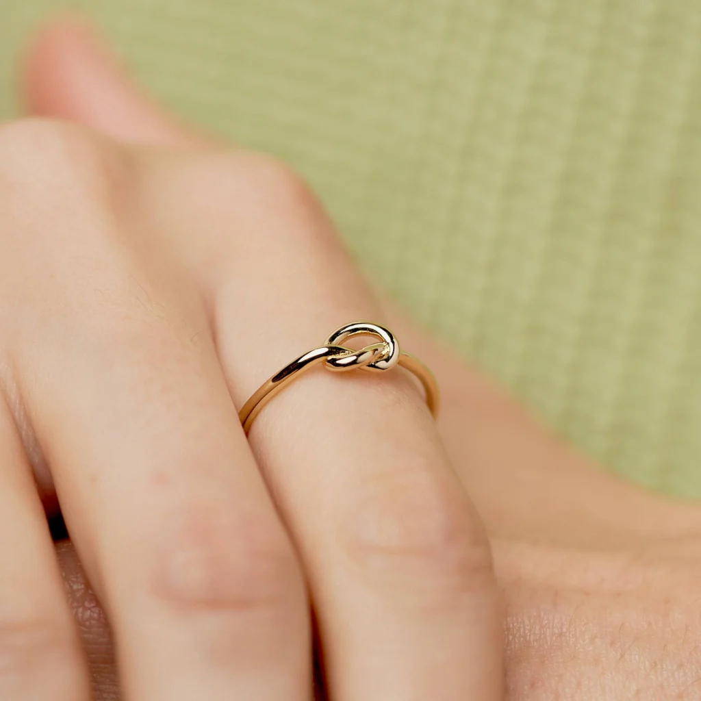 18ct Gold Plated Loveknot Ring | Kalli - Image 3