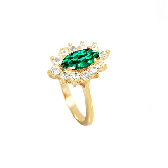 18ct Gold Plated Marquise Cut Cluster Ring | Karitsa - Image 7