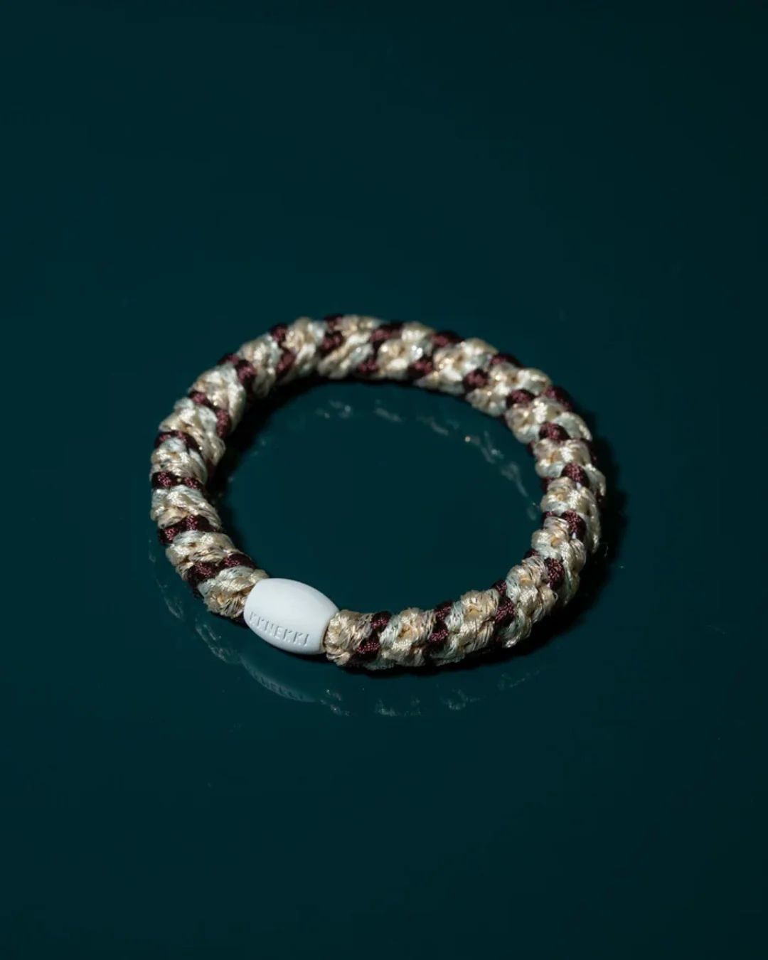 Kknekki Hair Tie | Mix | Wheat & Dark Rust Glitter - Image 2