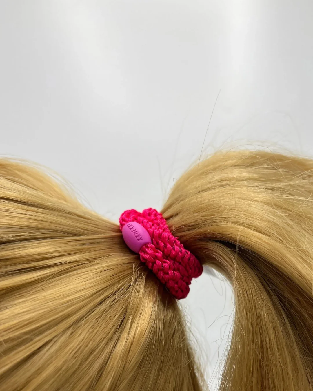 Kknekki Hair Tie | Plain | Strong Pink - Image 2