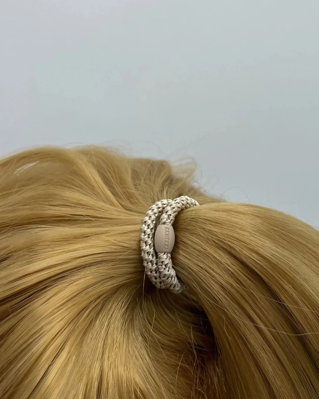 Kknekki Hair Tie | Slim Plain | Light Beige - Image 3