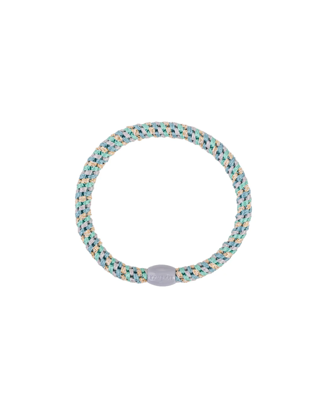 Kknekki Hair Tie | Slim Mix | Teal & Gold Glitter