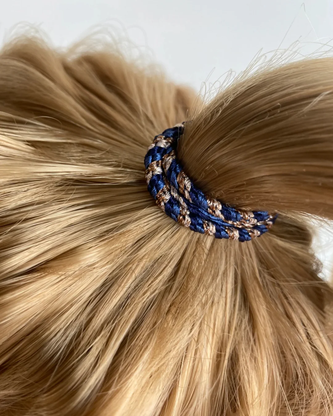 Kknekki Hair Tie | Slim Mix | Navy & Gold Glitter - Image 2