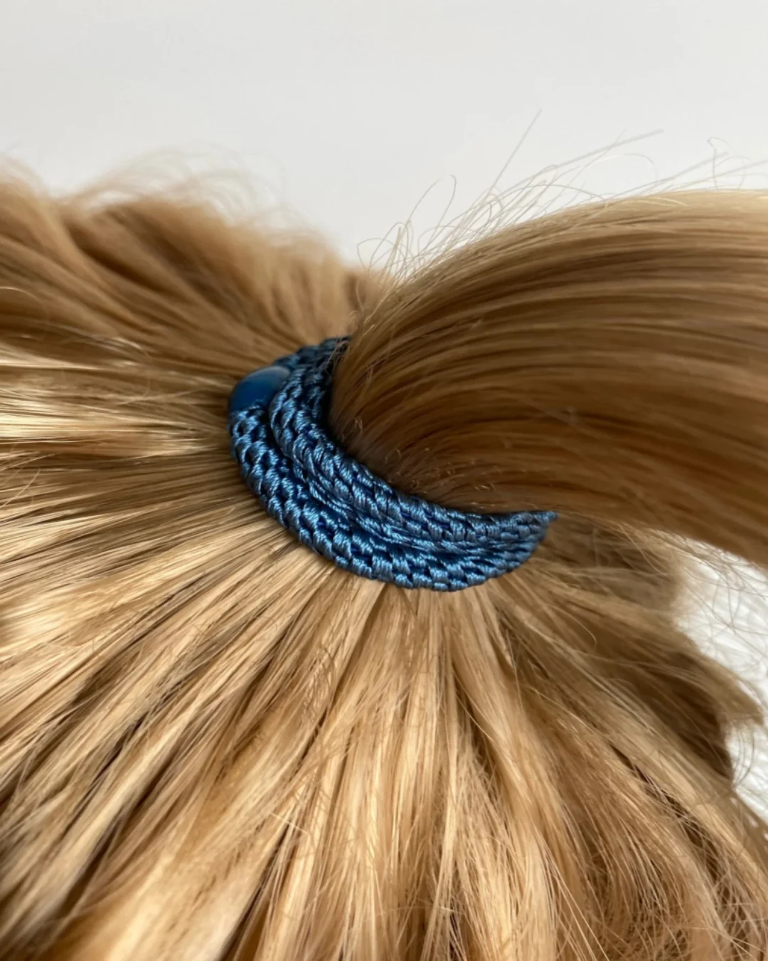 Kknekki Hair Tie | Slim Plain | Dusty Blue - Image 3