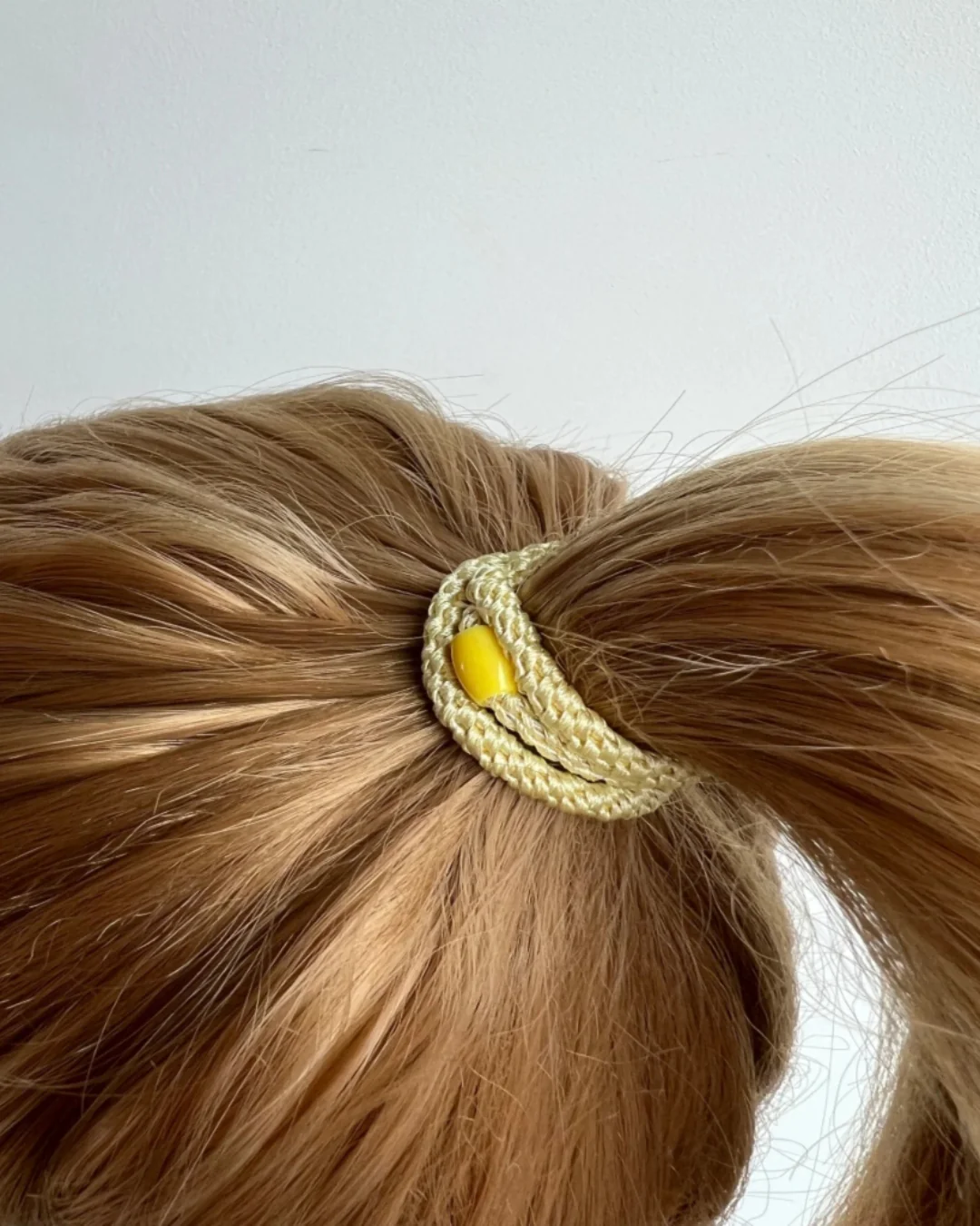 Kknekki Hair Tie | Slim Plain | Light Yellow - Image 3